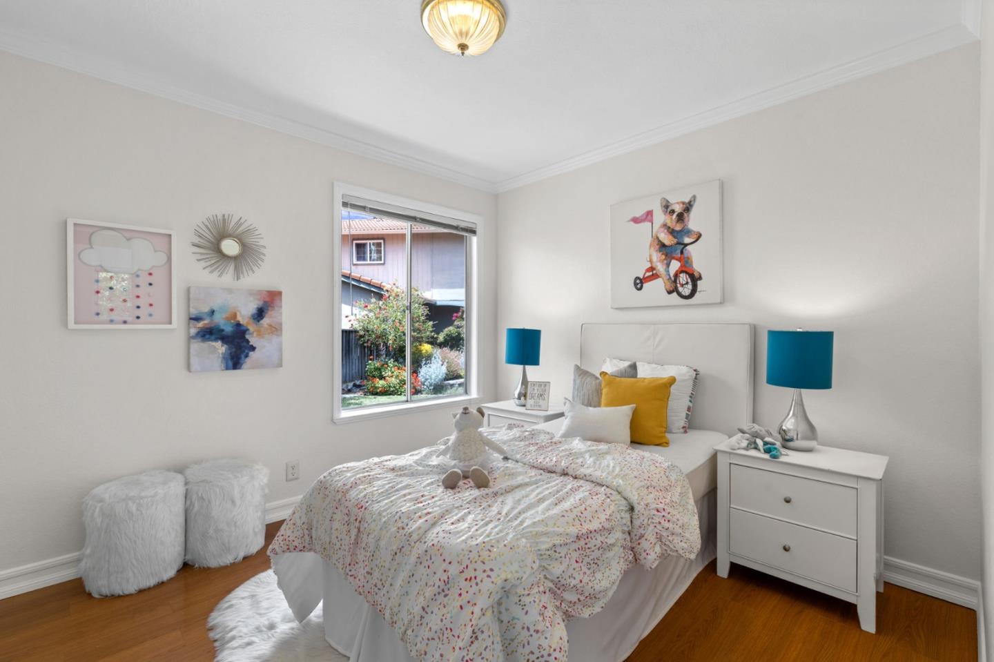 Cadburry Court San Jose, CA 95123 - Photo 17 of 25 a bedroom with a bed and a window