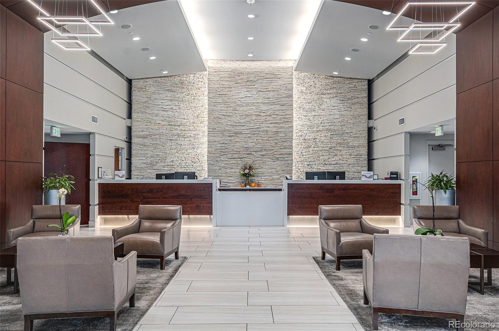 1700 Bassett Street, Unit 903 Denver, CO 80202 - Photo 22 of 31 a lobby with furniture and windows