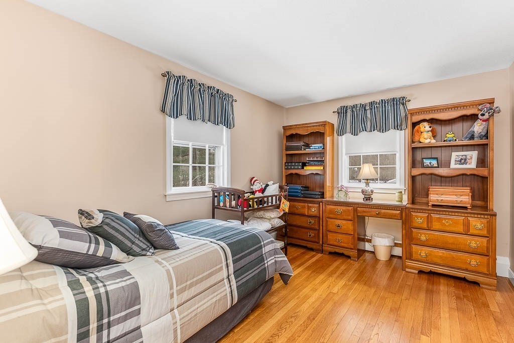70 Deerfield Road Sharon, MA 02067 - Photo 19 of 29 a bedroom with furniture and a wooden floor