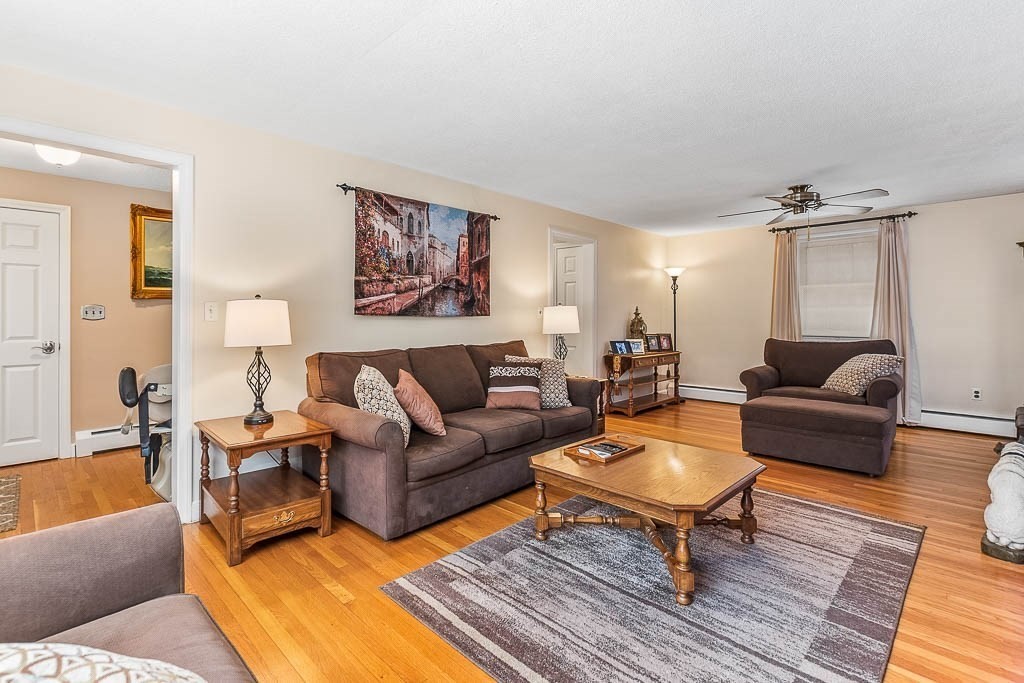 70 Deerfield Road Sharon, MA 02067 - Photo 9 of 29 a living room with furniture a rug and a table