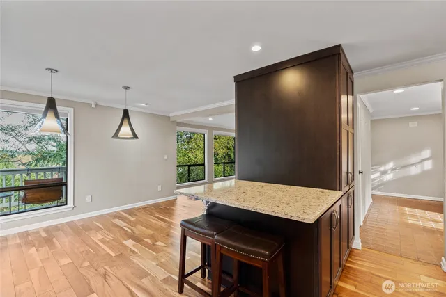 a view of a livingroom with furniture and window