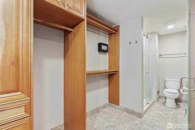 a view of bathroom with a toilet