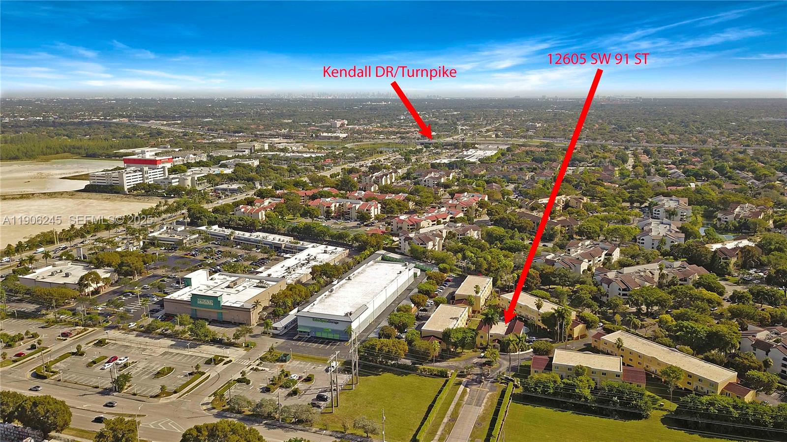 an aerial view of multiple house