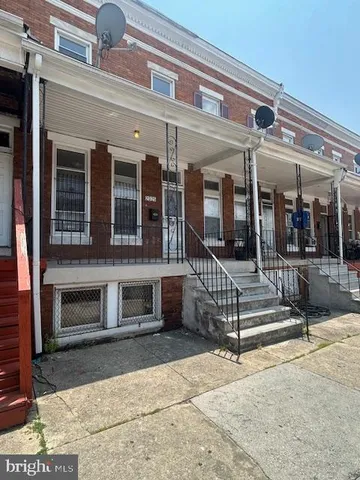 front view of a building with a porch
