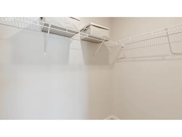 a open area with a cabinet