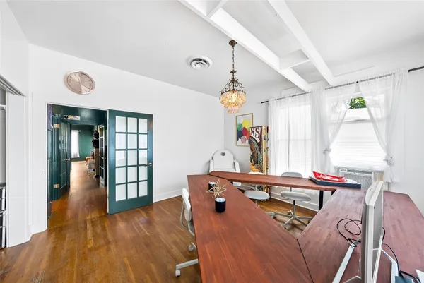 a room with furniture and window