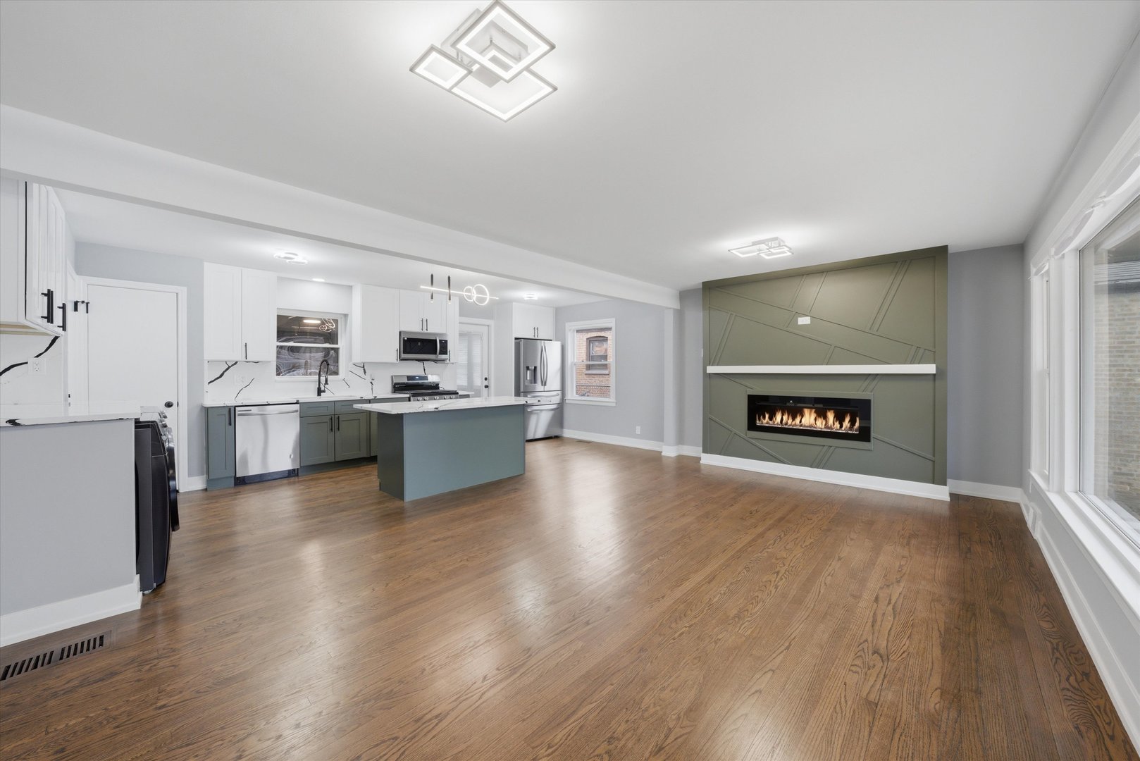 3743 West 83rd Street Chicago, IL 60652 - Photo 6 of 51 a view of kitchen with furniture and wooden floor