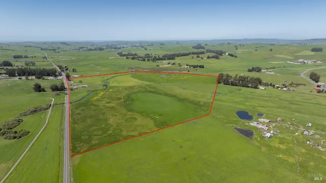 a view of a lake from a yard