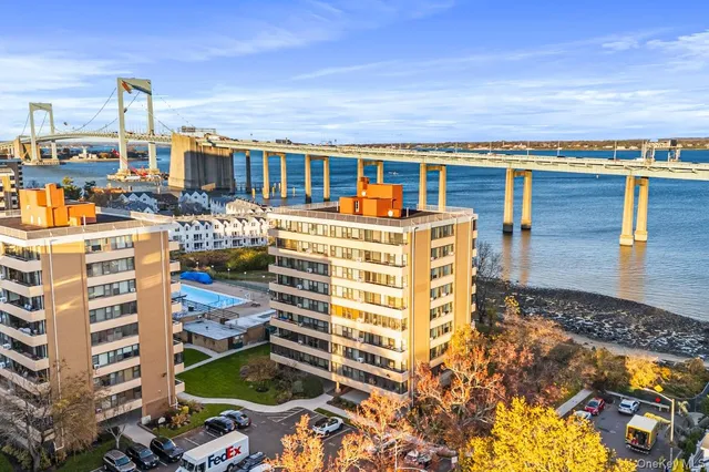 a view of a city with tall buildings