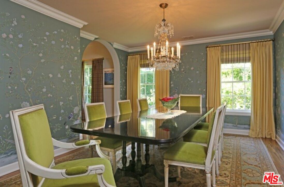 914 Chantilly Road Los Angeles, CA 90077 - Photo 11 of 25 a view of a dining room with furniture window and outside view