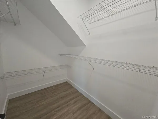 a view of a room with empty racks