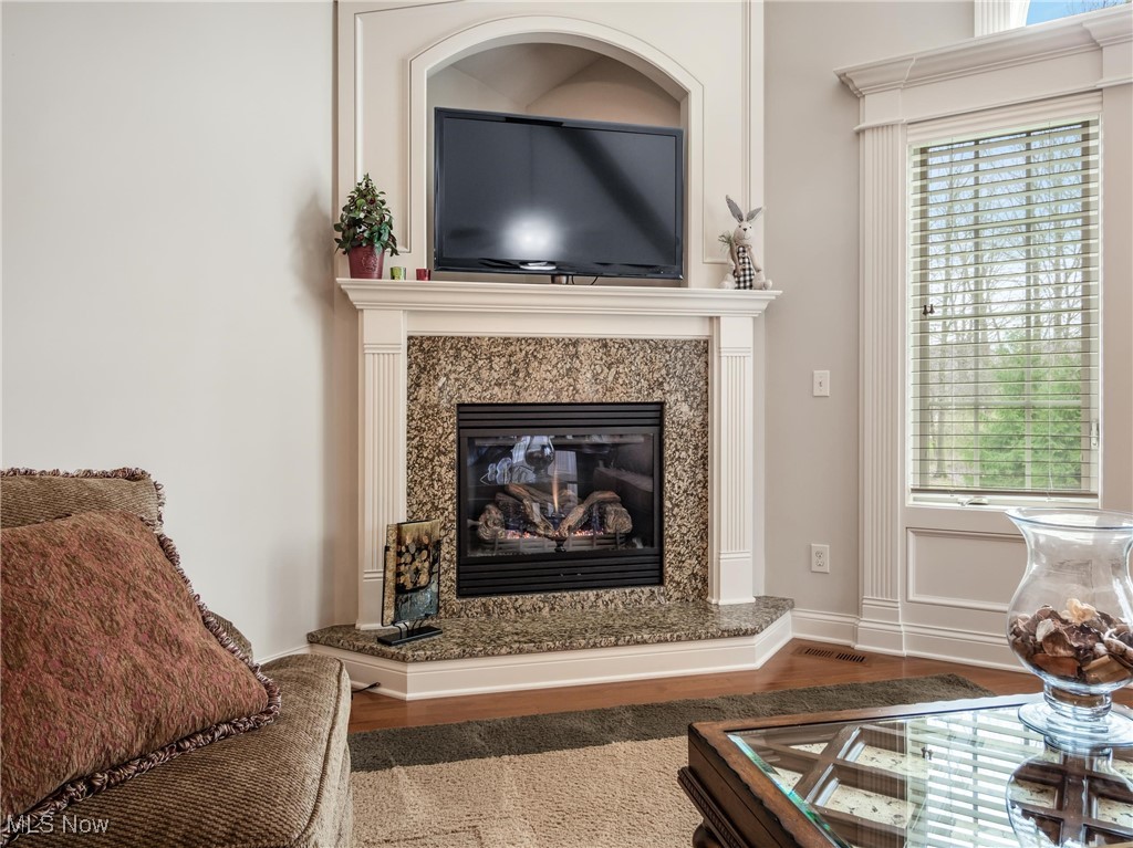 5349 Slater Ridge Westerville, OH 43082 - Photo 18 of 50 Living room with wood finished floors and a premium fireplace