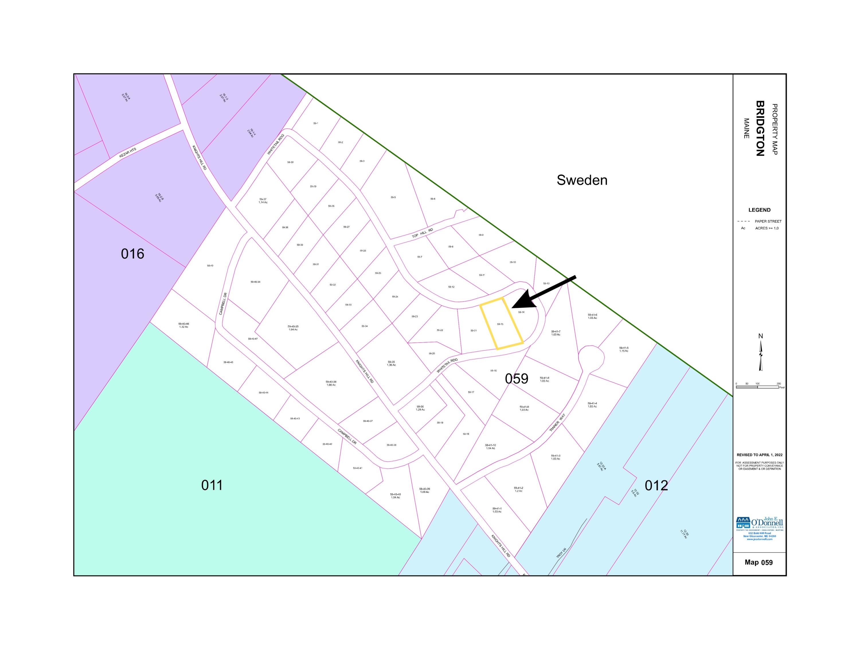 15 Whitetail Ridge Road Bridgton, ME 04009 - Photo 2 of 5 Town plot plan Ruhnke - JPEG