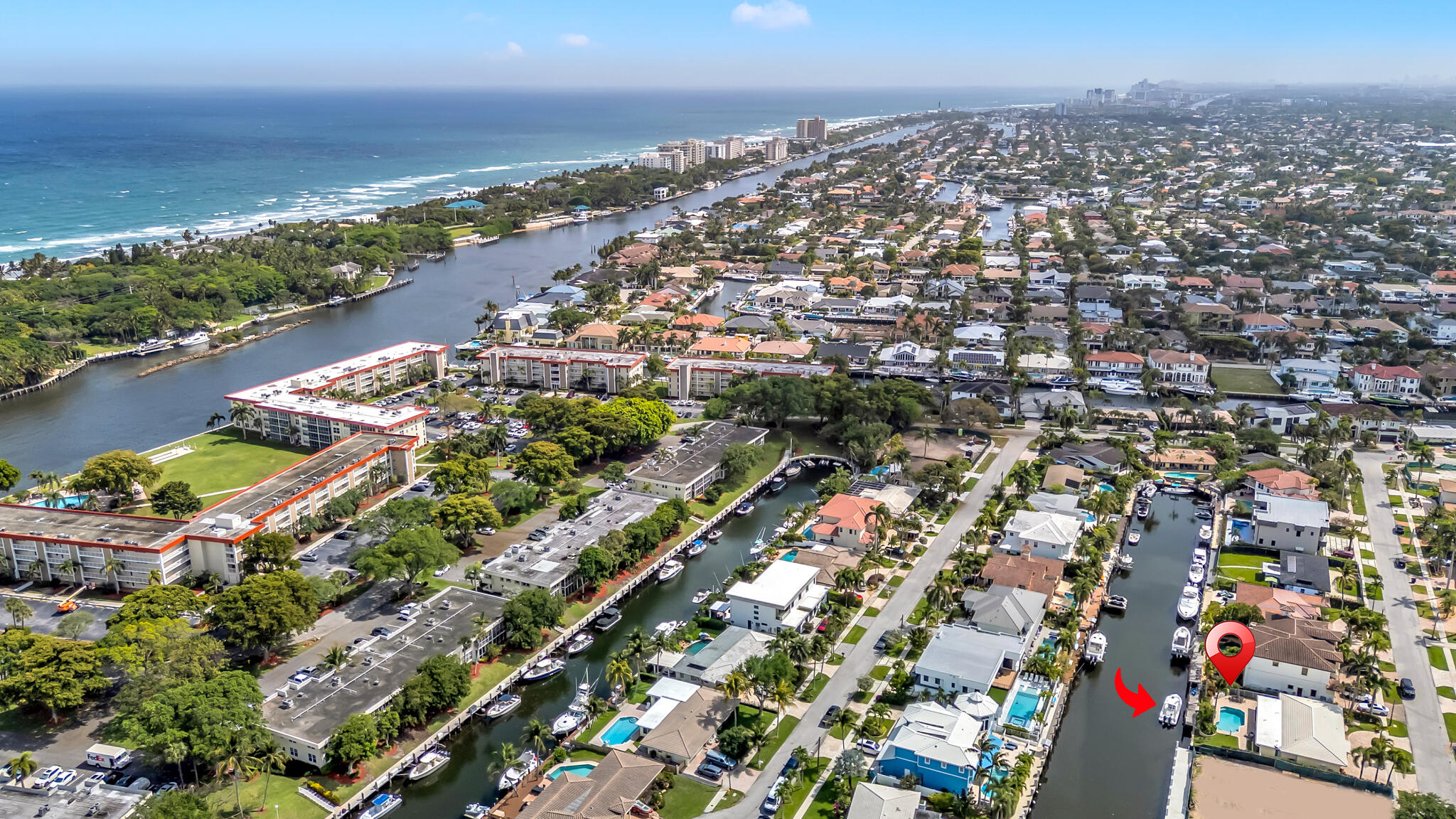 4920 Northeast 28th Avenue Lighthouse Point, FL 33064 - Photo 38 of 38 an aerial view of a city