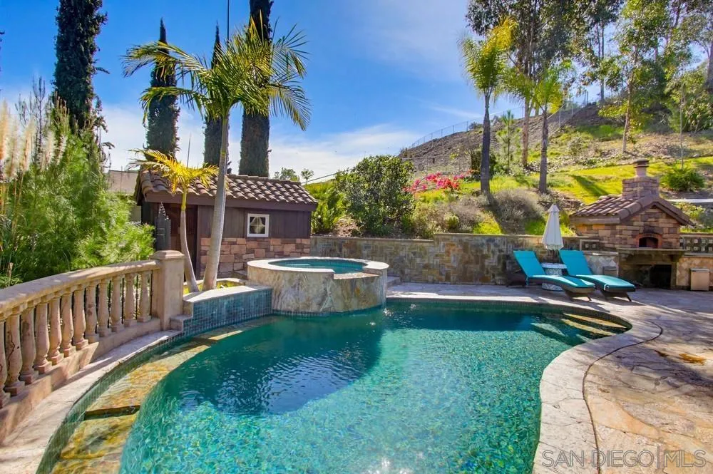 11558 Creek Poway Ca Poway, CA 92064 - Photo 64 of 74 a front view of a house with swimming pool garden and patio