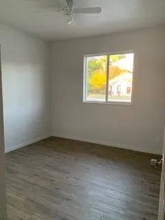 an empty room with a window