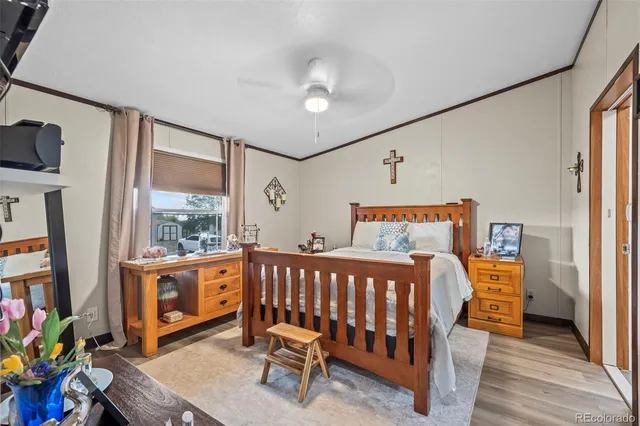 a bedroom with furniture and a window