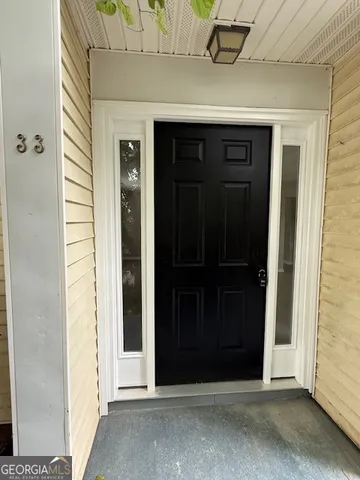 a view of front door
