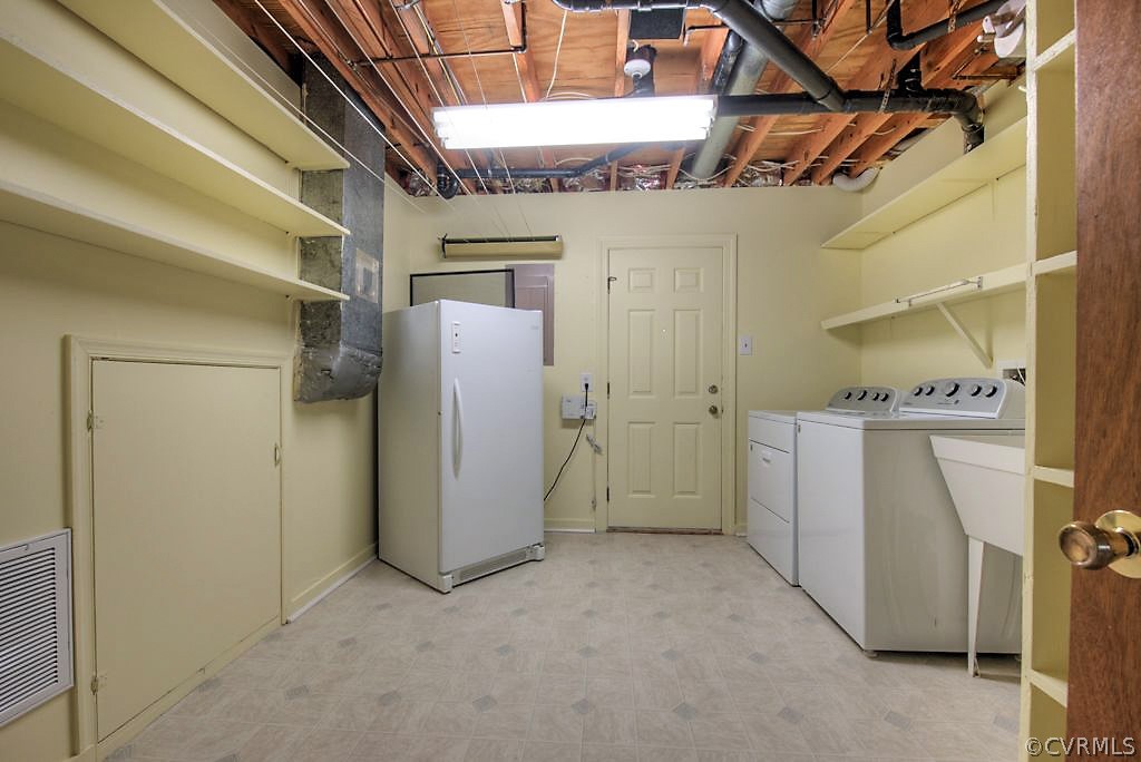 8306 Woodman Road Henrico, VA 23228 - Photo 32 of 48 Laundry Room/ Utility with sink , shelving and sto