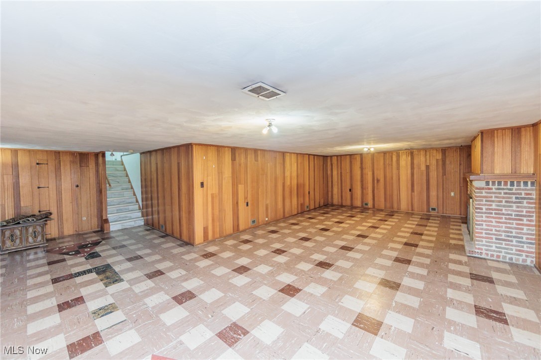 5445 Hauserman Road Cleveland, OH 44130 - Photo 32 of 45 Finished basement with wood walls