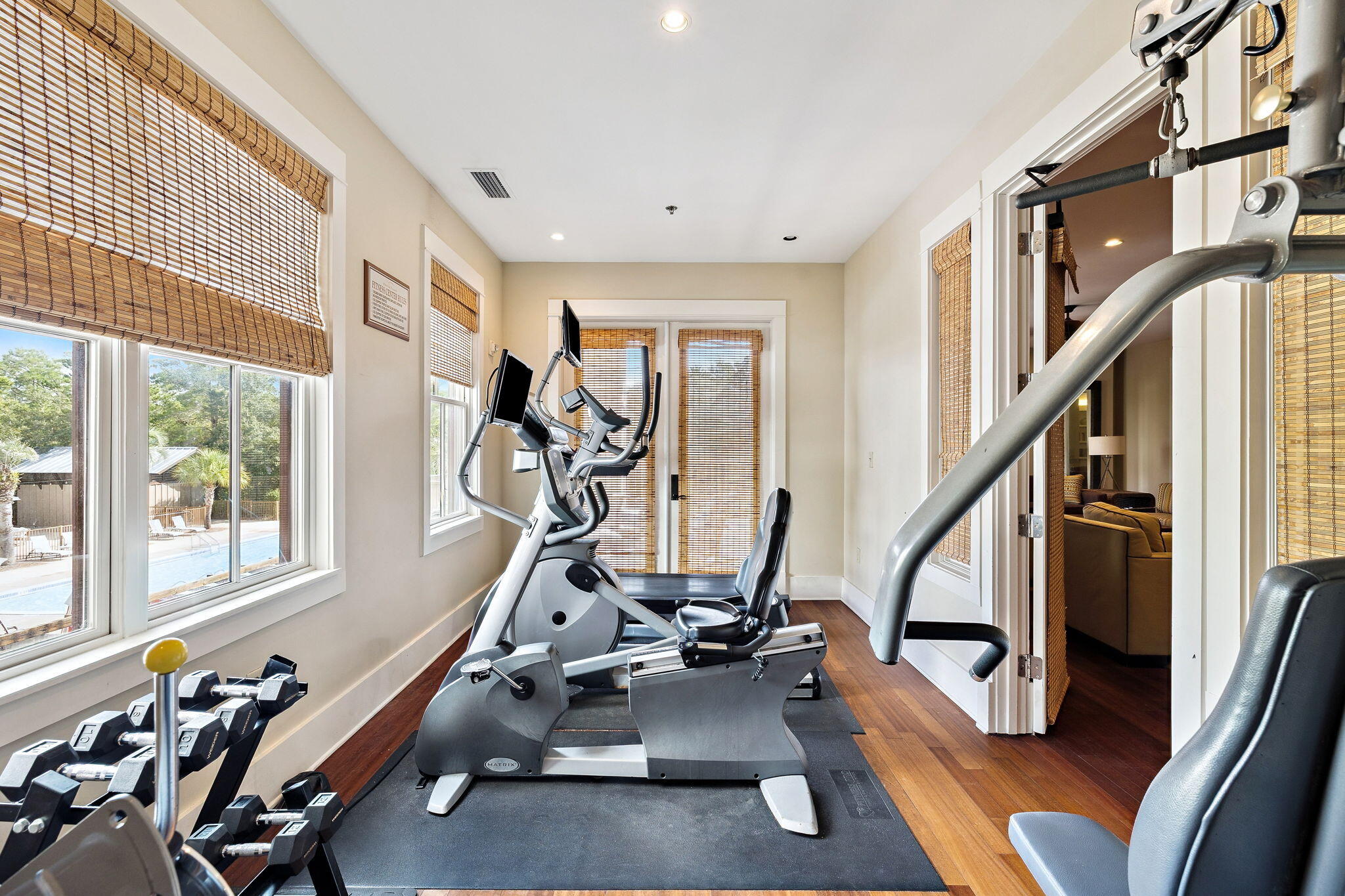 2046 West County Highway 30A, Unit M2230 Santa Rosa Beach, FL 32459 - Photo 38 of 39 a view of a room with gym equipment