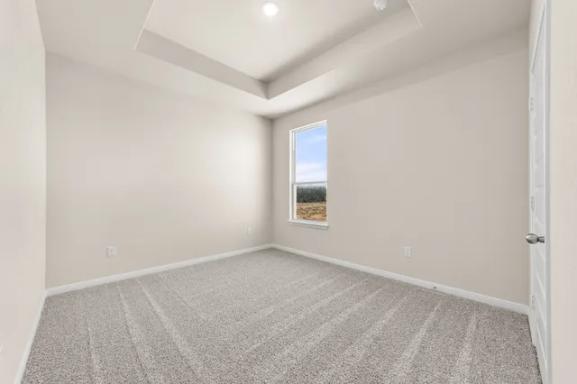 an empty room with closet