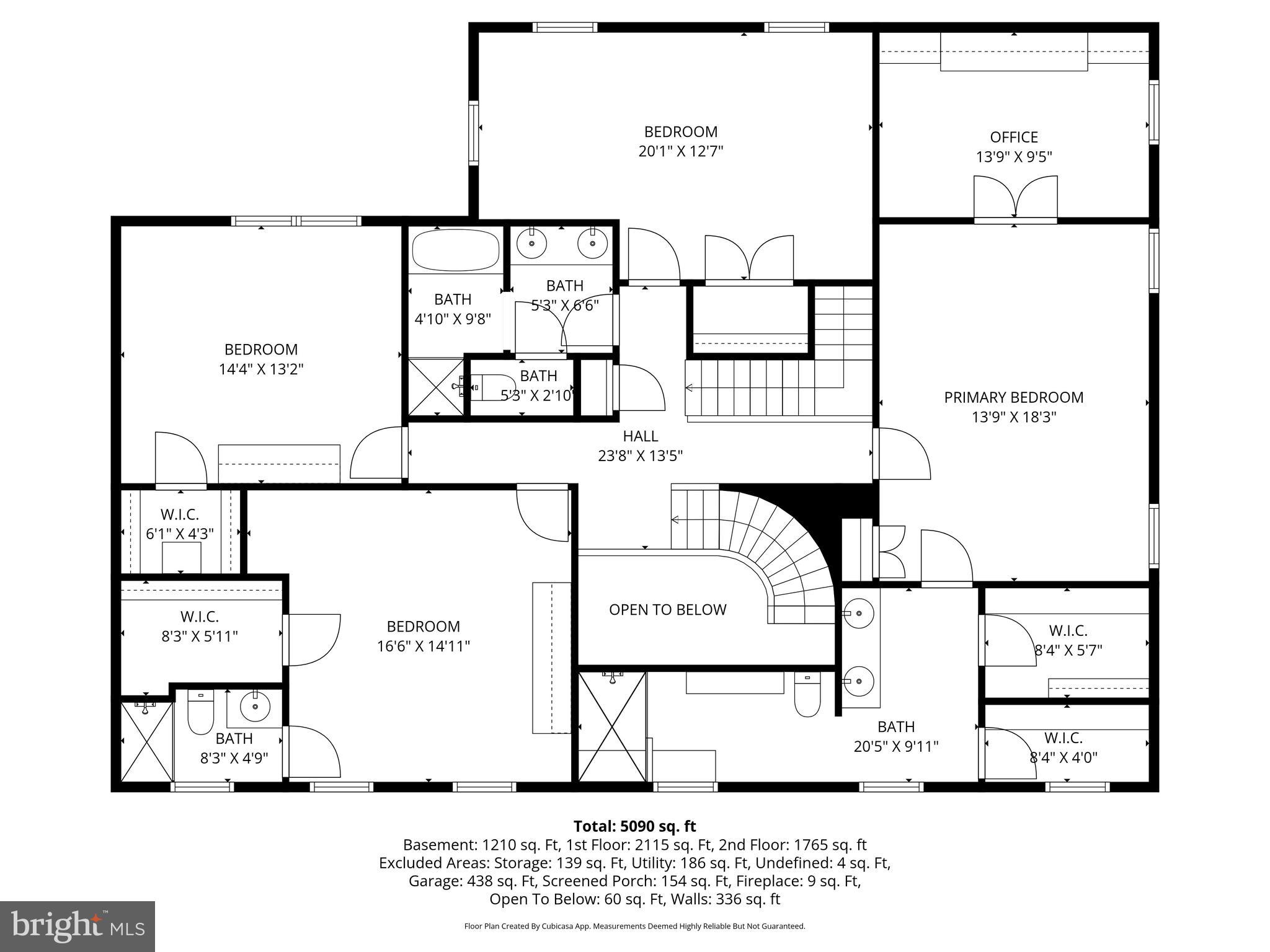 9904 Hall Road Potomac, MD 20854 - Photo 37 of 37 Upper Level Floor Plan