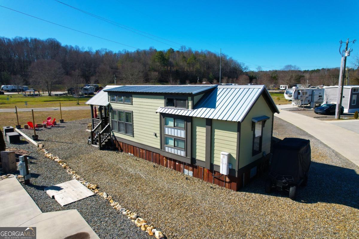 a view of a house with a patio