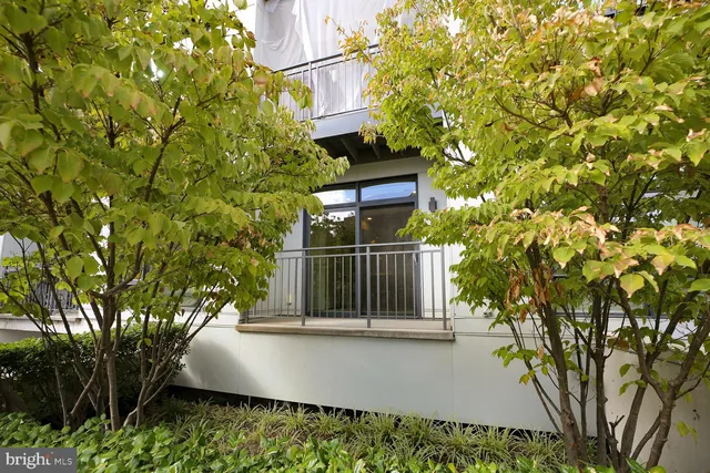 a view of balcony with small plants
