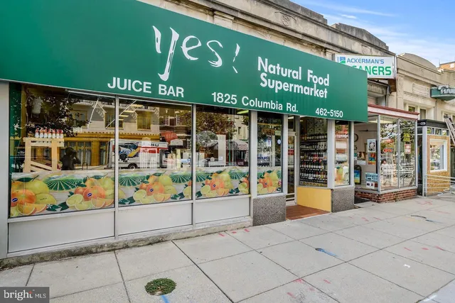 a view of a building with door