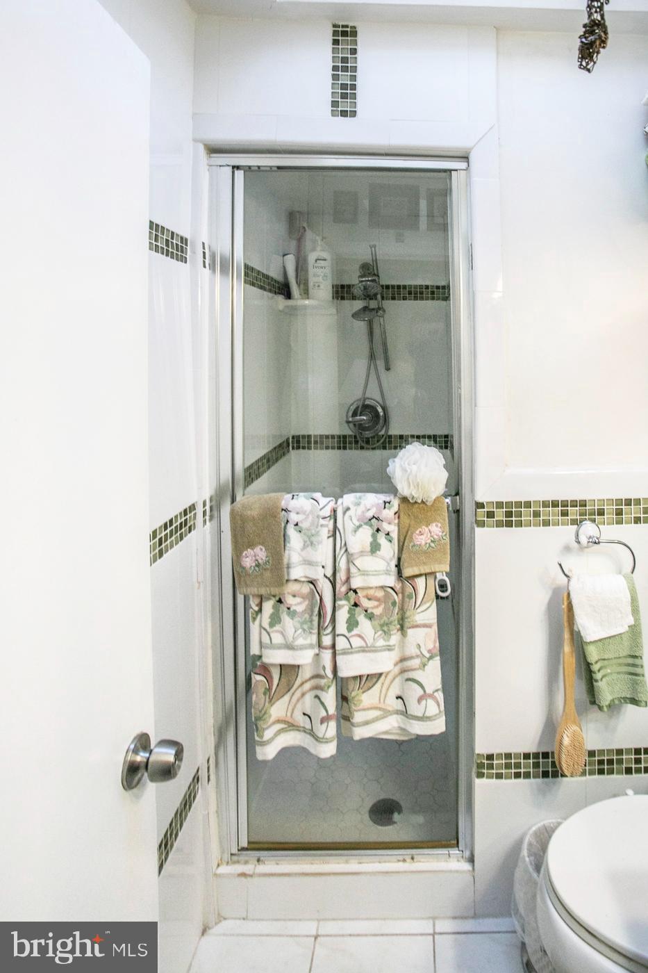 1144 Slocum Street Philadelphia, PA 19150 - Photo 16 of 27 a bathroom with a glass shower door