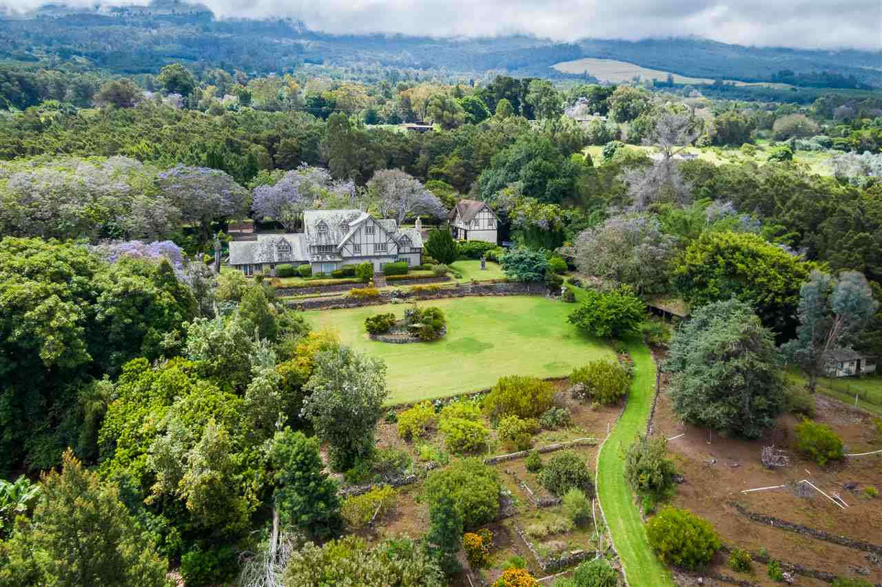300 Kepa Road Kula, HI 96790 - Photo 4 of 30 an aerial view of residential house with outdoor space and swimming pool