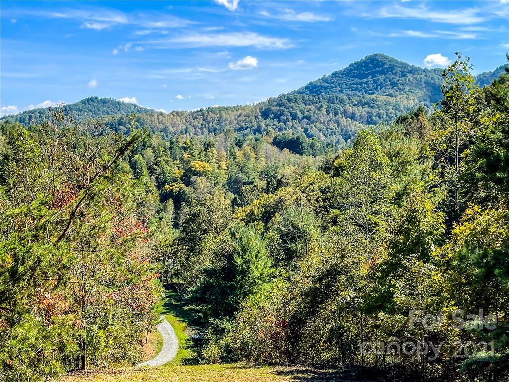 a view of a large mountains