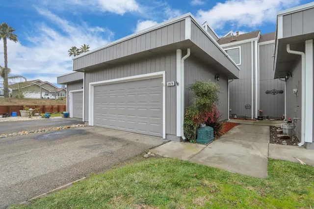 a view of a house with a patio