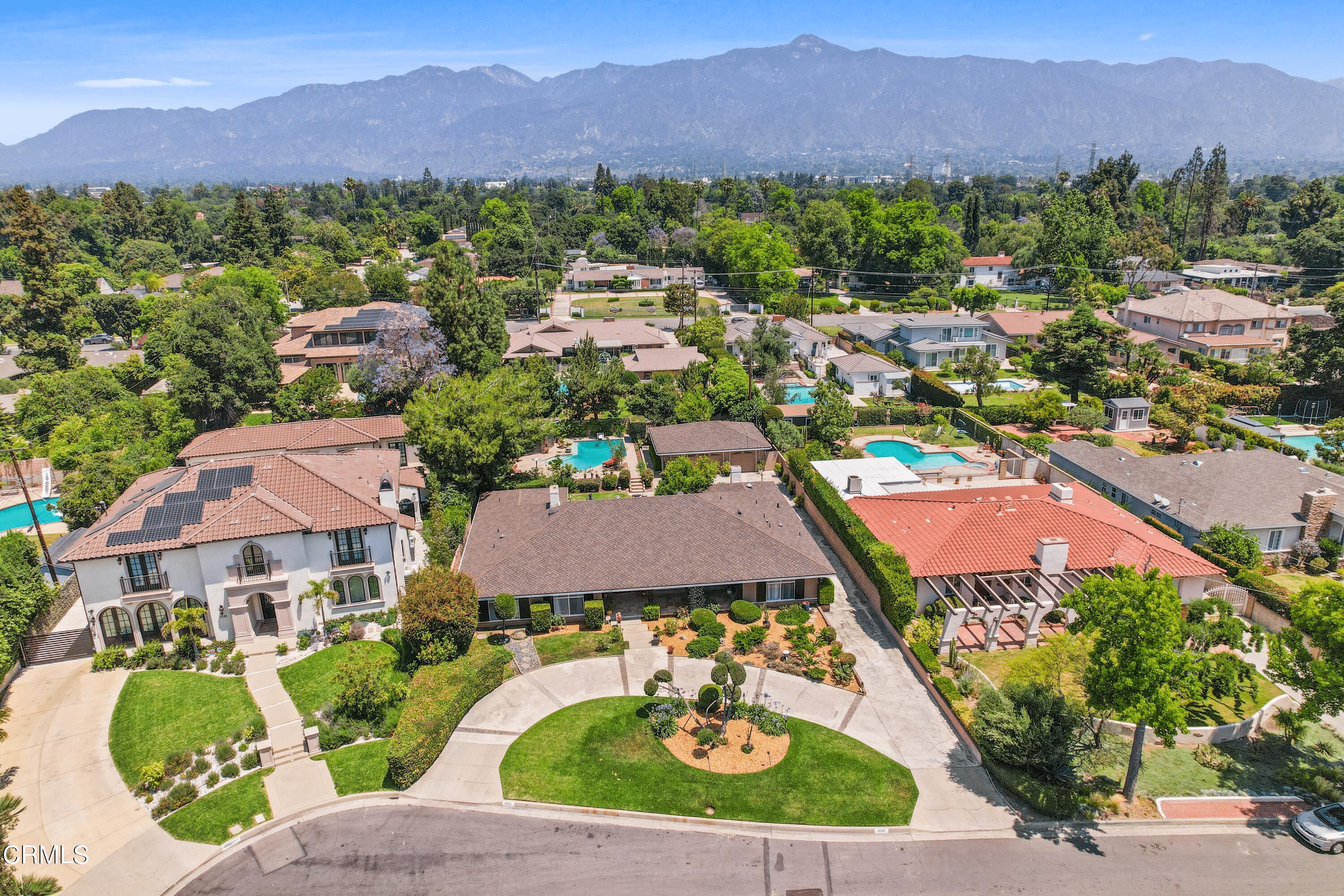 3155 Orlando Road Pasadena, CA 91107 - Photo 34 of 36 an aerial view of residential houses and outdoor space