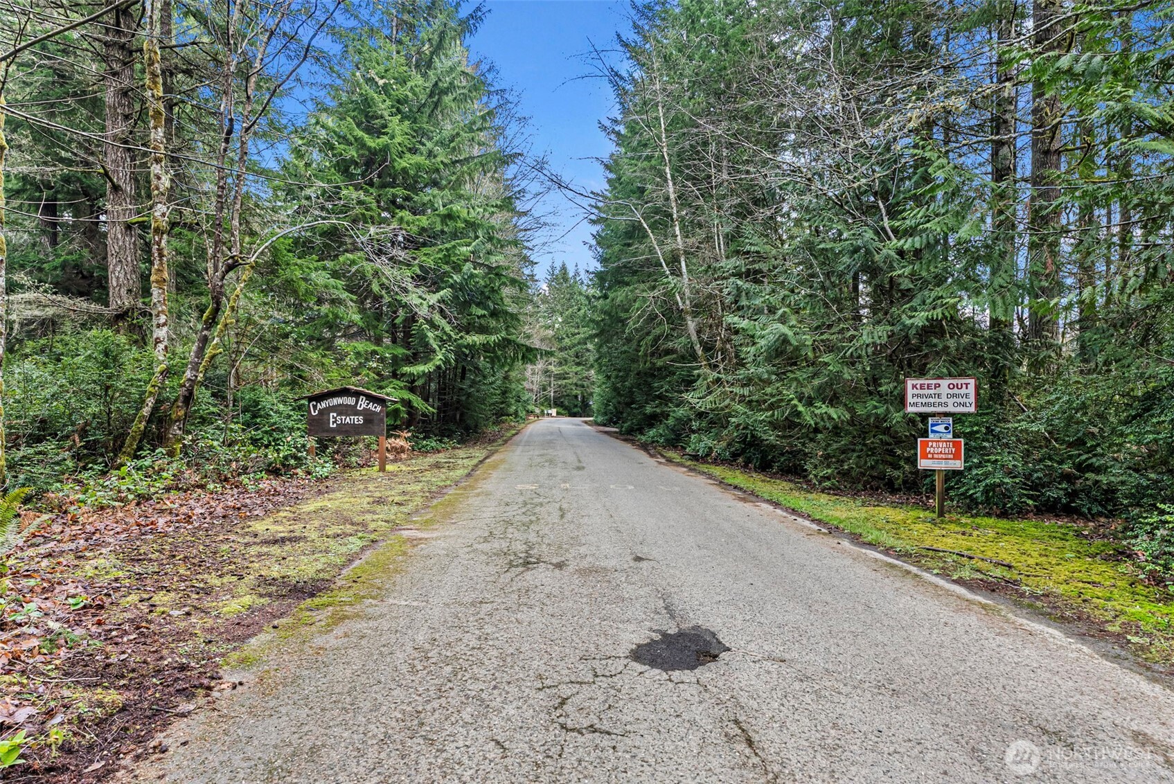 721 East McMickin Road Shelton, WA 98584 - Photo 30 of 38 a view of a street with a bench and trees