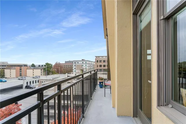 a view of city from balcony