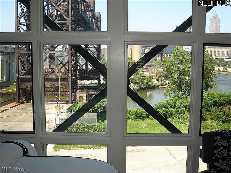 1931 Columbus Road Cleveland, OH 44113 - Photo 14 of 20 Master Bedroom is floor to ceiling windows, this will be your view of the bridge, river and downtown skyline.