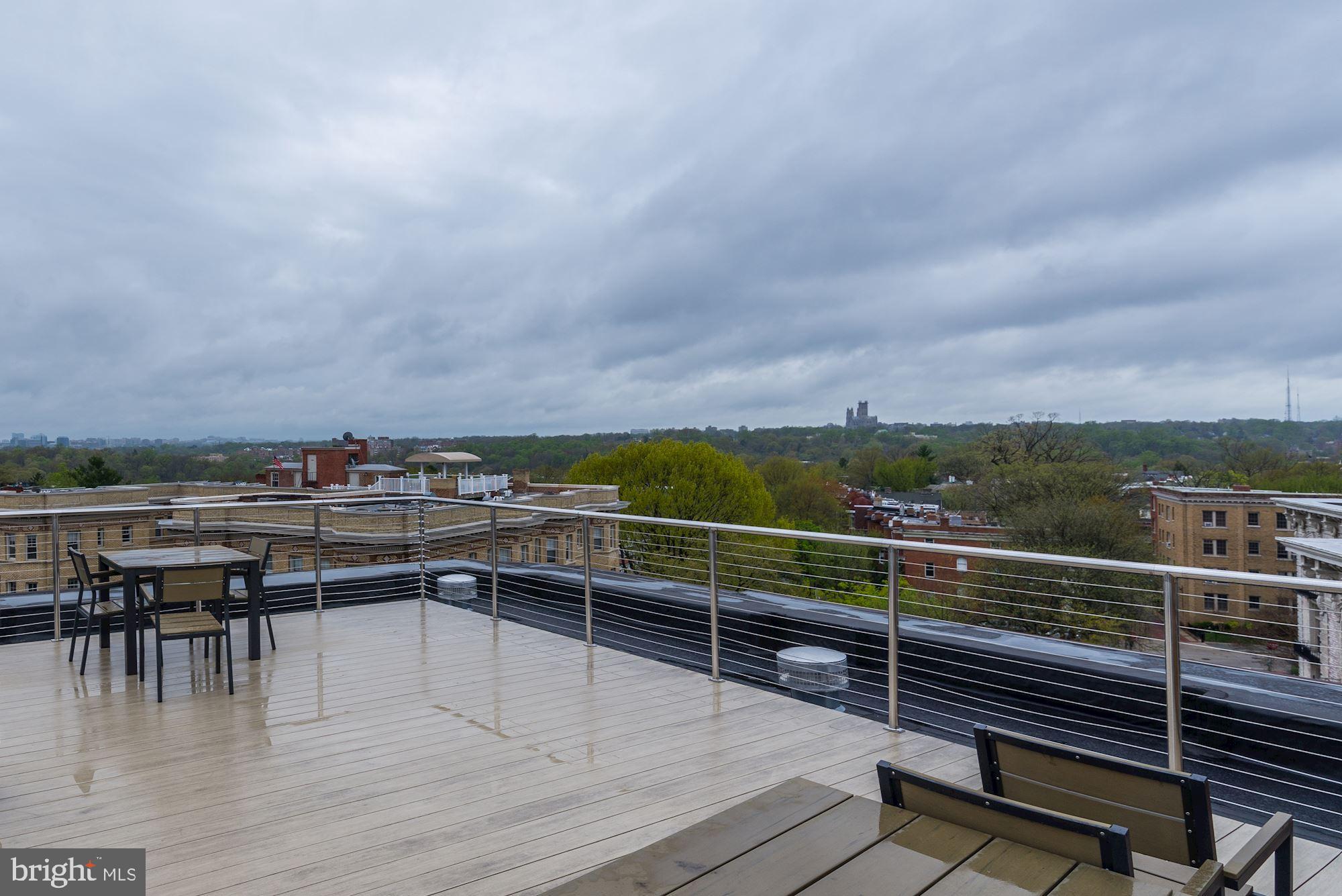 1673 Park Road Northwest, Unit 505 Washington, DC 20010 - Photo 14 of 17 a view of a roof deck with couches and sky view