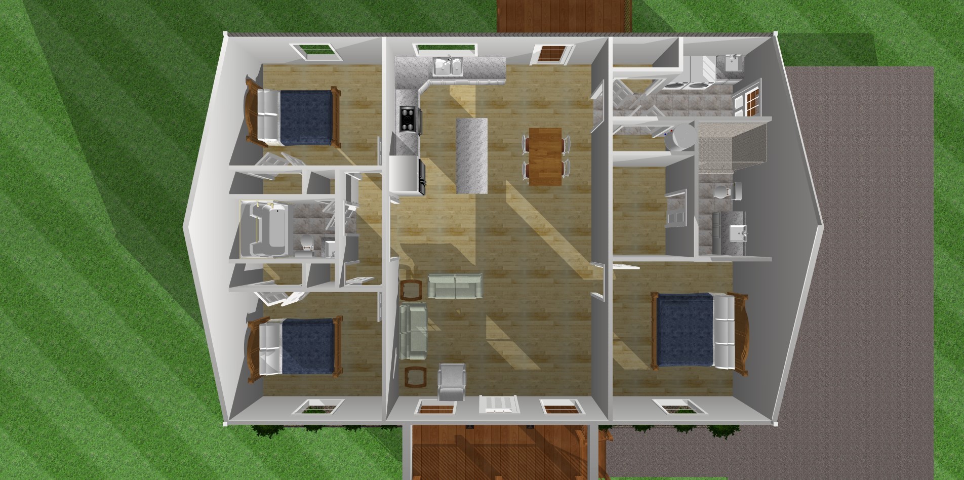 690 Brazzle Road Waverly, TN 37185 - Photo 4 of 6 aerial view of a residential apartment building with a yard