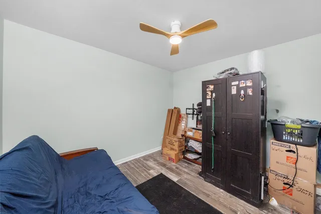 a view of a hallway with workspace