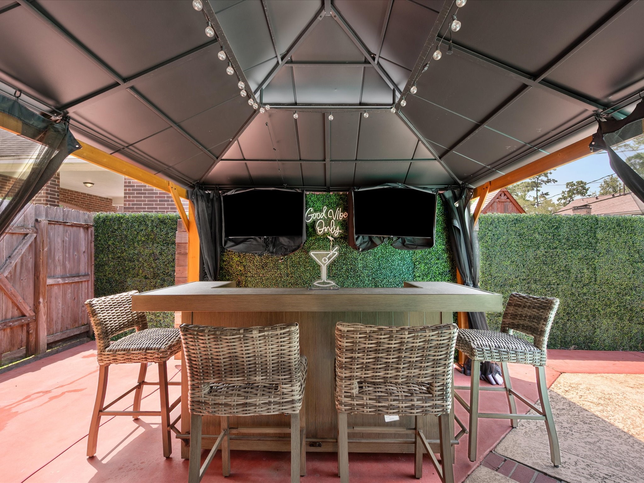16123 Lafone Drive Spring, TX 77379 - Photo 39 of 47 Whether hosting celebrations or simply unwinding at the end of the day, the pavilion offers an inviting space to relax in comfort and style.