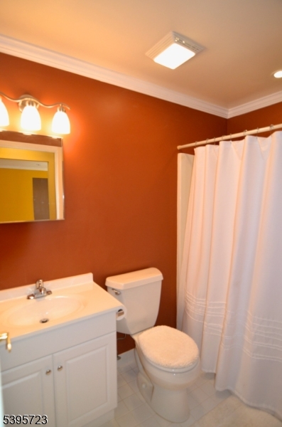 45 Crestview Lane Mount Arlington, NJ 07856 - Photo 10 of 11 a bathroom with a sink a toilet and shower curtain