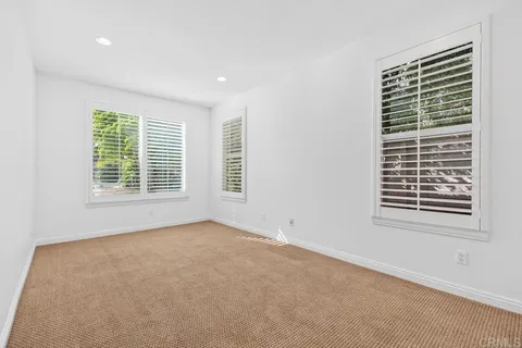 a view of hallway with livingroom