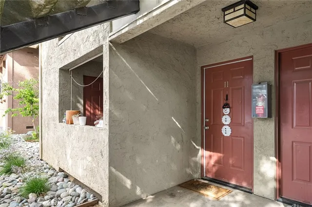a view of a front door of house
