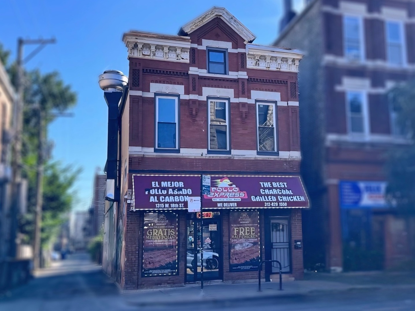 a front view of multi story residential apartment building