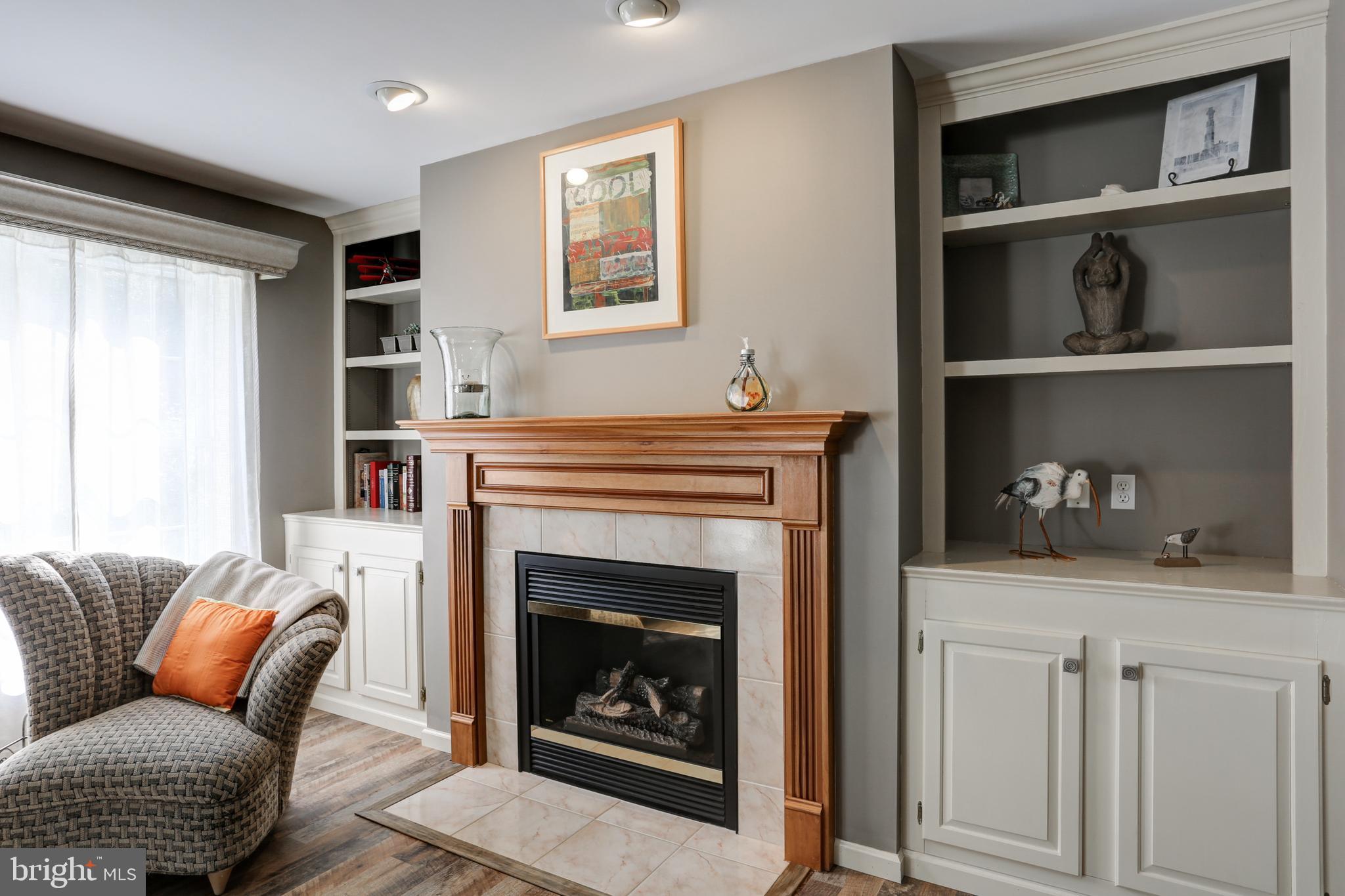 247 Browning Road Lancaster, PA 17602 - Photo 19 of 68 Cozy fireplace with built-in shelving.
