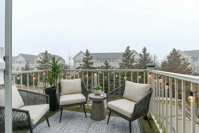 a view of a chairs in balcony
