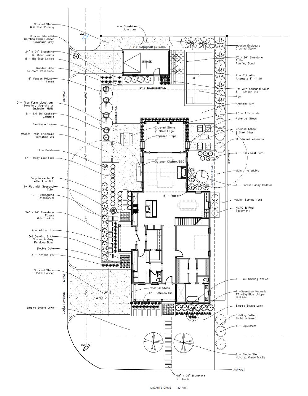 839 McCants Drive Mount Pleasant, SC 29464 - Photo 17 of 84 Landscape plan