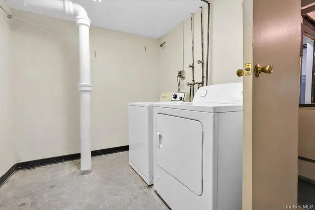 a view of a brick house with an outdoor space